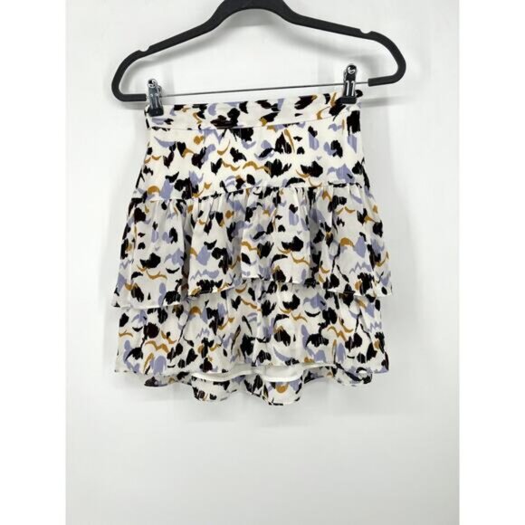 A.L.C. baxter printed tiered silk skirt 0 - Picture 1 of 6